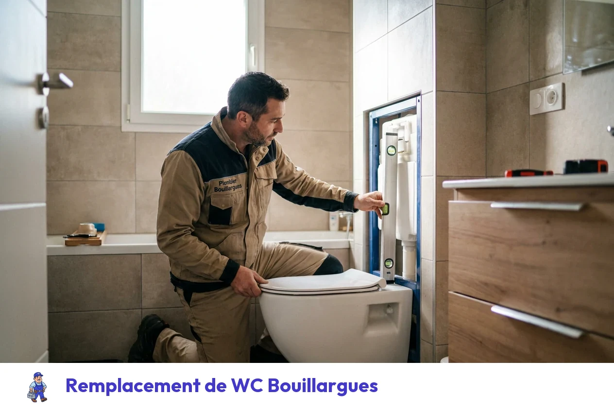 Remplacement de WC à Bouillargues